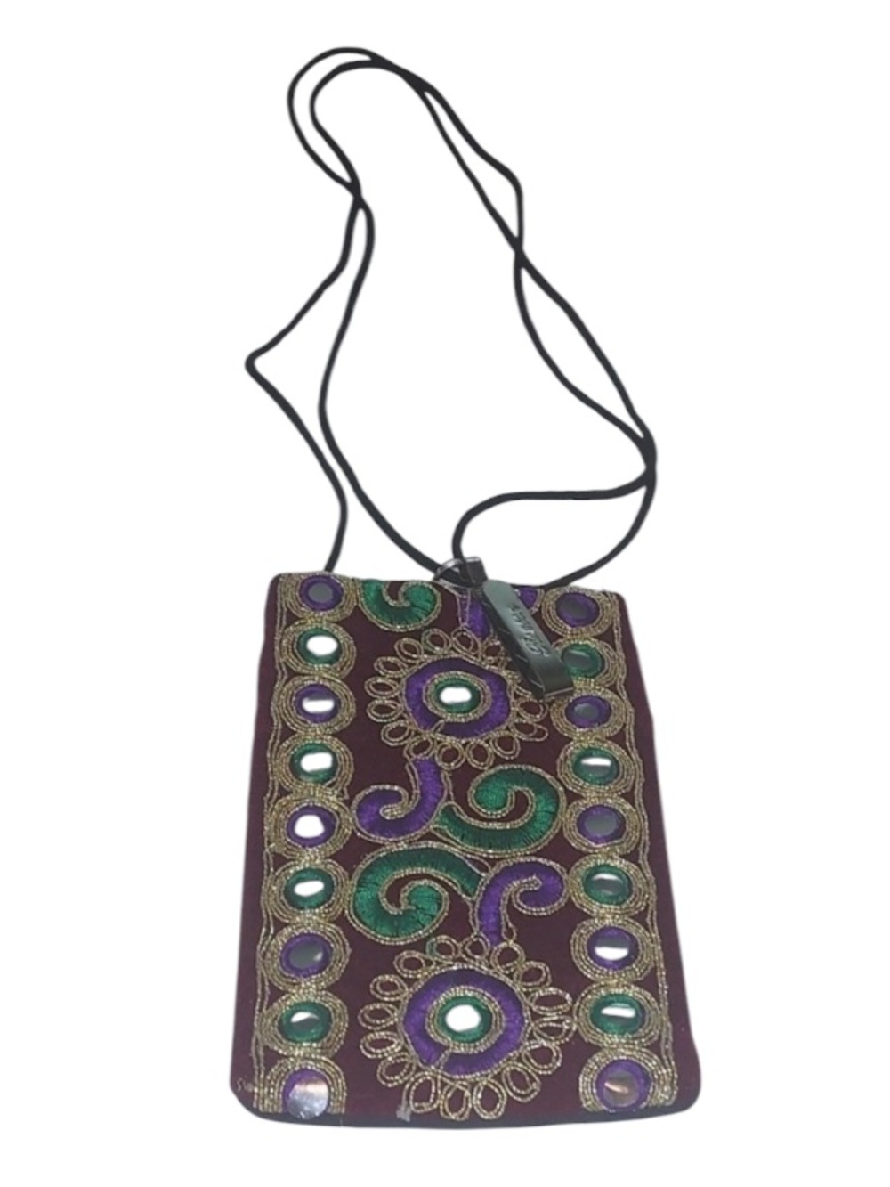 embroidered wallet purse crossbody boho festival floral style - Picture 2 of 12